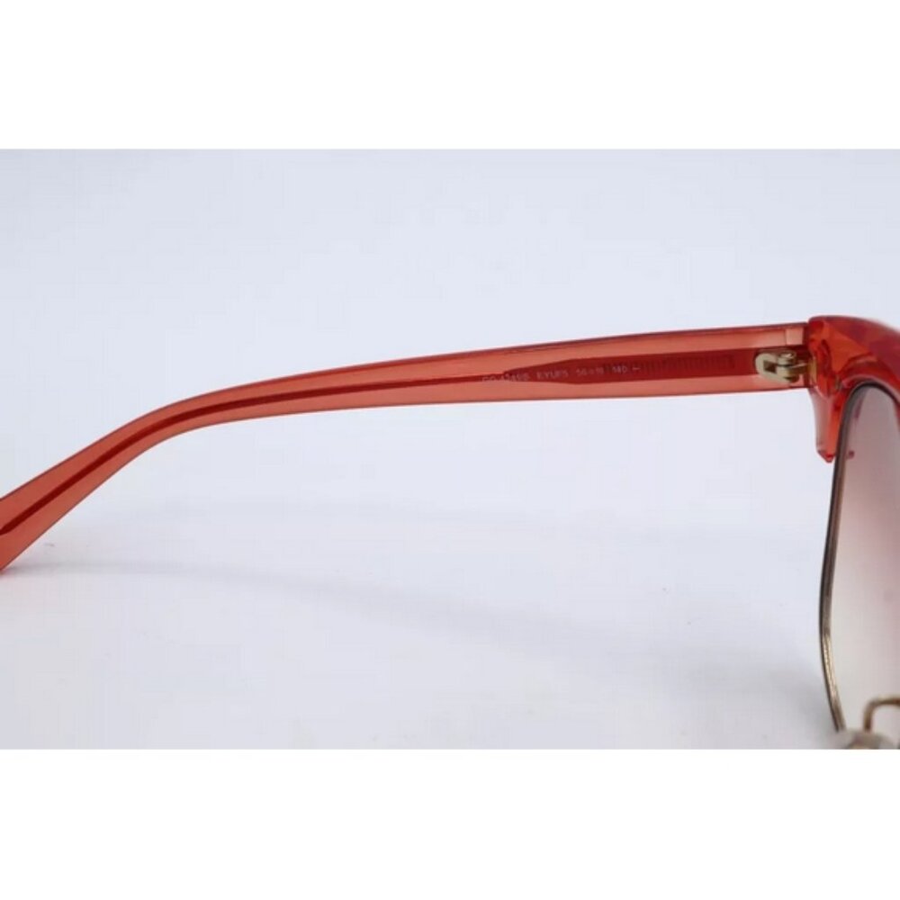 Authentic Gucci GG 4241/S EYUF5 Gold/Red Oval Sunglasses Pink Lenses 56mm - Picture 4 of 5